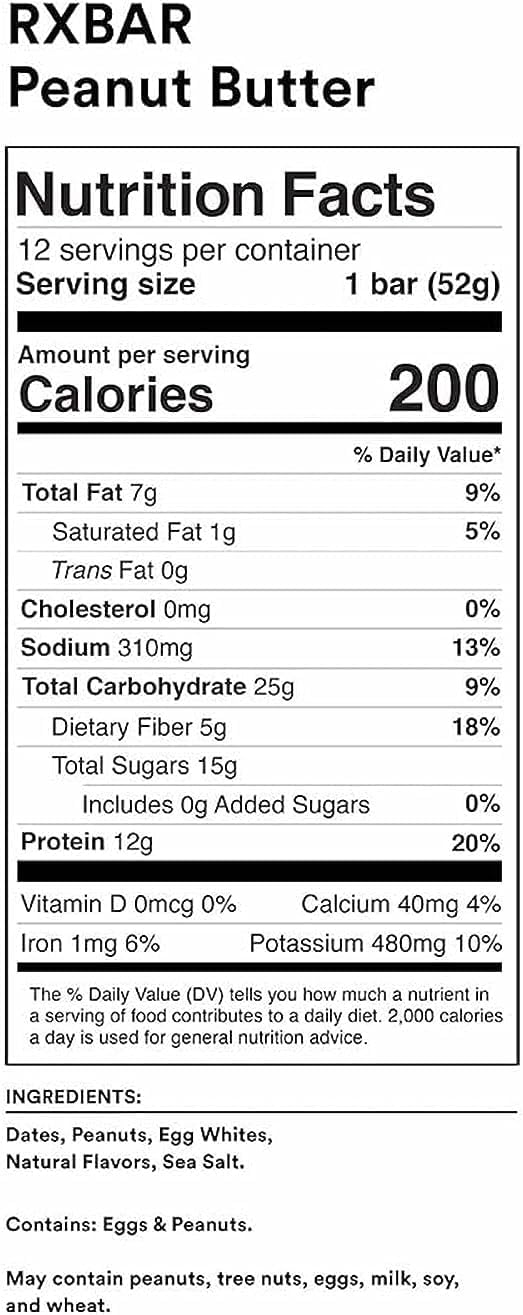 RXBAR Protein Bar Peanut Butter