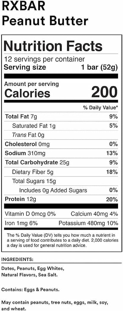 RXBAR Protein Bar Peanut Butter