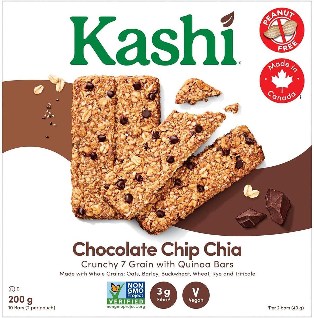 Kashi Seven Grain met Quinoa repen, Chocolate Chip Chia