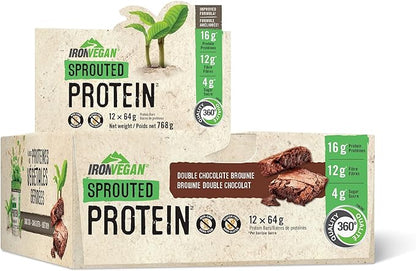 Iron Vegan Sprouted Protein Bar Dubbele Chocolade Brownie