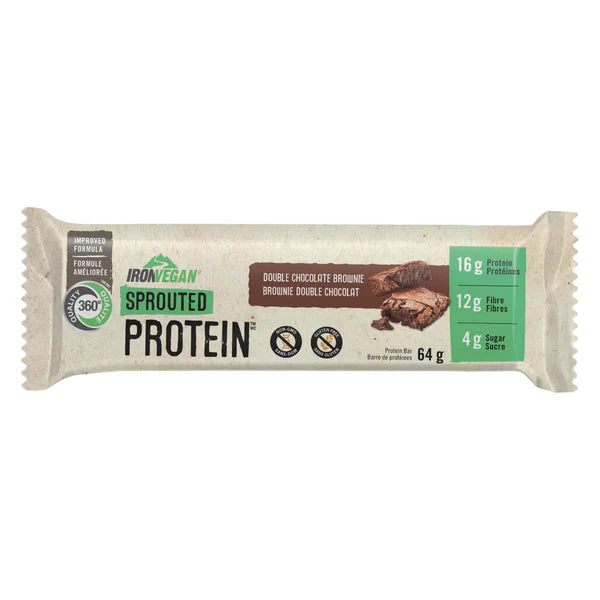 Iron Vegan Sprouted Protein Bar Dubbele Chocolade Brownie