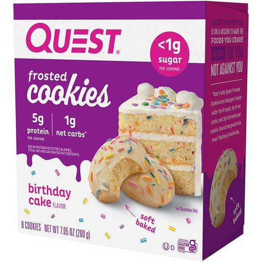 Quest Birthday Cake Frosted Cookie