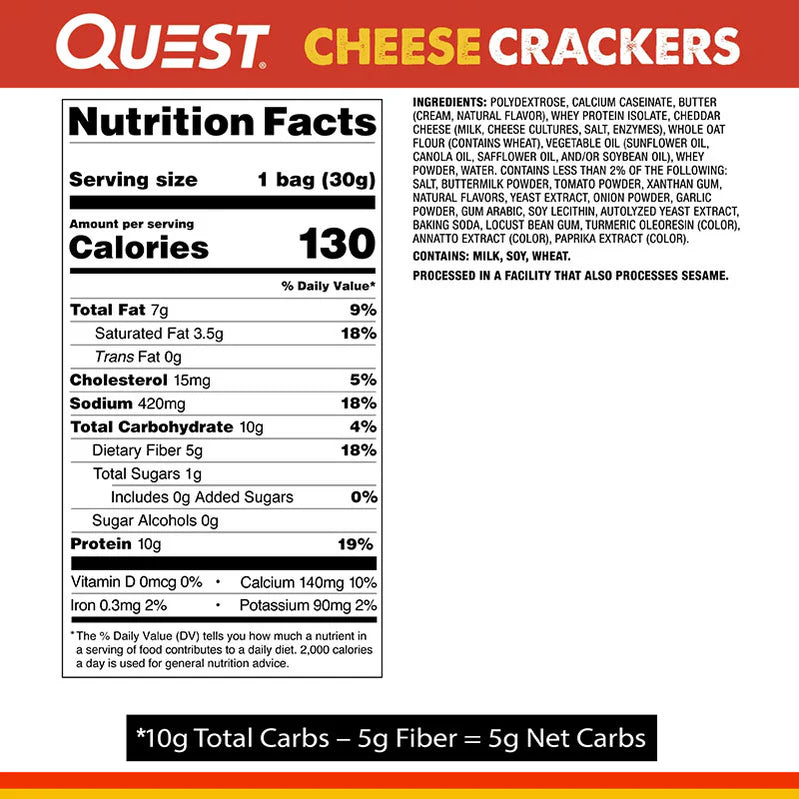 Quest Cheddar Blast Crackers